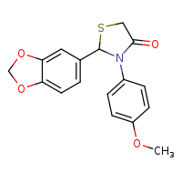 2-(2H-1,3-benzodioxol-5-yl)-3-(4-methoxyphenyl)-1,3-thiazolidin-4-one