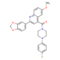 2-(2H-1,3-benzodioxol-5-yl)-4-[4-(4-fluorophenyl)piperazine-1-carbonyl]-6-methoxyquinoline