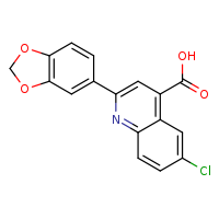 2-(2H-1,3-benzodioxol-5-yl)-6-chloroquinoline-4-carboxylic acid
