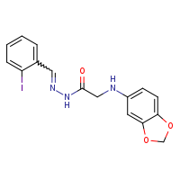 2-(2H-1,3-benzodioxol-5-ylamino)-N'-[(E)-(2-iodophenyl)methylidene]acetohydrazide