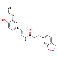 2-(2H-1,3-benzodioxol-5-ylamino)-N'-[(E)-(3-ethoxy-4-hydroxyphenyl)methylidene]acetohydrazide