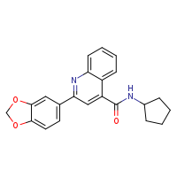 2-(2H-1,3-benzodioxol-5-yl)-N-cyclopentylquinoline-4-carboxamide