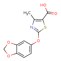 2-(2H-1,3-benzodioxol-5-yloxy)-4-methyl-1,3-thiazole-5-carboxylic acid