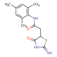 2-(2-imino-4-oxo-1,3-thiazolidin-5-yl)-N-(2,4,6-trimethylphenyl)acetamide