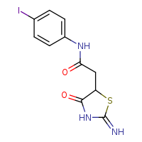 2-(2-imino-4-oxo-1,3-thiazolidin-5-yl)-N-(4-iodophenyl)acetamide
