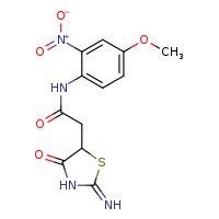2-(2-imino-4-oxo-1,3-thiazolidin-5-yl)-N-(4-methoxy-2-nitrophenyl)acetamide