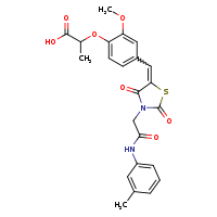 2-(2-methoxy-4-{[(5E)-3-{[(3-methylphenyl)carbamoyl]methyl}-2,4-dioxo-1,3-thiazolidin-5-ylidene]methyl}phenoxy)propanoic acid