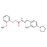 2-(2-methoxyphenoxy)-N'-[(E)-[2-methyl-4-(pyrrolidin-1-yl)phenyl]methylidene]acetohydrazide