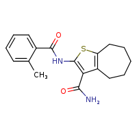 2-(2-methylbenzamido)-4H,5H,6H,7H,8H-cyclohepta[b]thiophene-3-carboxamide