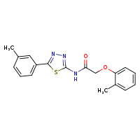 2-(2-methylphenoxy)-N-[5-(3-methylphenyl)-1,3,4-thiadiazol-2-yl]acetamide