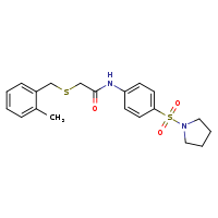 2-{[(2-methylphenyl)methyl]sulfanyl}-N-[4-(pyrrolidine-1-sulfonyl)phenyl]acetamide