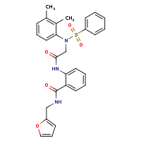 2-{2-[N-(2,3-dimethylphenyl)benzenesulfonamido]acetamido}-N-(furan-2-ylmethyl)benzamide