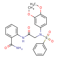 2-{2-[N-(3,4-dimethoxyphenyl)benzenesulfonamido]acetamido}benzamide