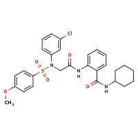 2-{2-[N-(3-chlorophenyl)-4-methoxybenzenesulfonamido]acetamido}-N-cyclohexylbenzamide