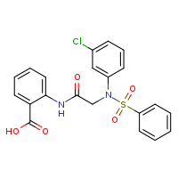 2-{2-[N-(3-chlorophenyl)benzenesulfonamido]acetamido}benzoic acid