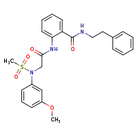 2-{2-[N-(3-methoxyphenyl)methanesulfonamido]acetamido}-N-(2-phenylethyl)benzamide