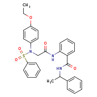 2-{2-[N-(4-ethoxyphenyl)benzenesulfonamido]acetamido}-N-(1-phenylethyl)benzamide