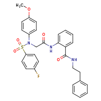 2-{2-[N-(4-methoxyphenyl)-4-fluorobenzenesulfonamido]acetamido}-N-(2-phenylethyl)benzamide