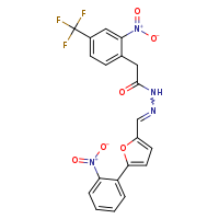 2-[2-nitro-4-(trifluoromethyl)phenyl]-N'-[(E)-[5-(2-nitrophenyl)furan-2-yl]methylidene]acetohydrazide