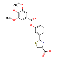 2-[3-(3,4,5-trimethoxybenzoyloxy)phenyl]-1,3-thiazolidine-4-carboxylic acid