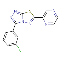 2-[3-(3-chlorophenyl)-[1,2,4]triazolo[3,4-b][1,3,4]thiadiazol-6-yl]pyrazine