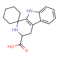 2',3',4',9'-tetrahydrospiro[cyclohexane-1,1'-pyrido[3,4-b]indole]-3'-carboxylic acid