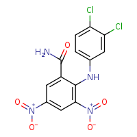 2-[(3,4-dichlorophenyl)amino]-3,5-dinitrobenzamide