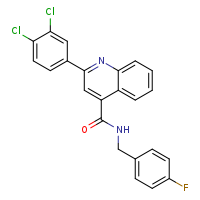 2-(3,4-dichlorophenyl)-N-[(4-fluorophenyl)methyl]quinoline-4-carboxamide