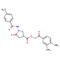 2-(3,4-dimethylphenyl)-2-oxoethyl 1-(4-methylbenzamido)-5-oxopyrrolidine-3-carboxylate