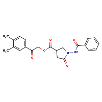 2-(3,4-dimethylphenyl)-2-oxoethyl 1-benzamido-5-oxopyrrolidine-3-carboxylate