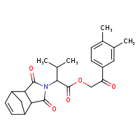 2-(3,4-dimethylphenyl)-2-oxoethyl 2-{3,5-dioxo-4-azatricyclo[5.2.1.0²,?]dec-8-en-4-yl}-3-methylbutanoate