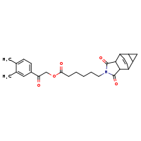 2-(3,4-dimethylphenyl)-2-oxoethyl 6-{3,5-dioxo-4-azatetracyclo[5.3.2.0²,?.0?,¹?]dodec-11-en-4-yl}hexanoate