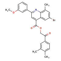 2-(3,4-dimethylphenyl)-2-oxoethyl 6-bromo-2-(3-methoxyphenyl)-8-methylquinoline-4-carboxylate