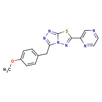 2-{3-[(4-methoxyphenyl)methyl]-[1,2,4]triazolo[3,4-b][1,3,4]thiadiazol-6-yl}pyrazine