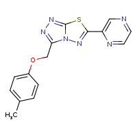 2-[3-(4-methylphenoxymethyl)-[1,2,4]triazolo[3,4-b][1,3,4]thiadiazol-6-yl]pyrazine