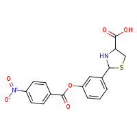 2-[3-(4-nitrobenzoyloxy)phenyl]-1,3-thiazolidine-4-carboxylic acid