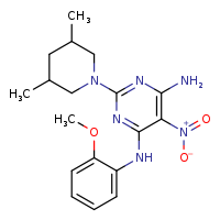2-(3,5-dimethylpiperidin-1-yl)-N4-(2-methoxyphenyl)-5-nitropyrimidine-4,6-diamine