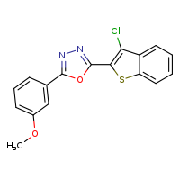 2-(3-chloro-1-benzothiophen-2-yl)-5-(3-methoxyphenyl)-1,3,4-oxadiazole