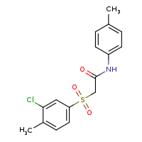 2-(3-chloro-4-methylbenzenesulfonyl)-N-(4-methylphenyl)acetamide