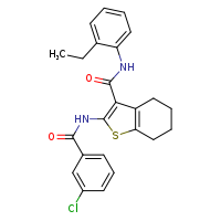 2-(3-chlorobenzamido)-N-(2-ethylphenyl)-4,5,6,7-tetrahydro-1-benzothiophene-3-carboxamide