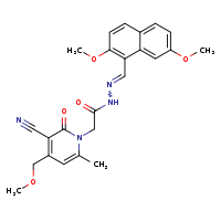 2-[3-cyano-4-(methoxymethyl)-6-methyl-2-oxopyridin-1-yl]-N'-[(E)-(2,7-dimethoxynaphthalen-1-yl)methylidene]acetohydrazide