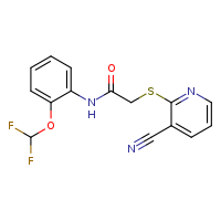 2-[(3-cyanopyridin-2-yl)sulfanyl]-N-[2-(difluoromethoxy)phenyl]acetamide