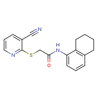 2-[(3-cyanopyridin-2-yl)sulfanyl]-N-(5,6,7,8-tetrahydronaphthalen-1-yl)acetamide