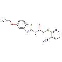 2-[(3-cyanopyridin-2-yl)sulfanyl]-N-(5-ethoxy-1,3-benzothiazol-2-yl)acetamide