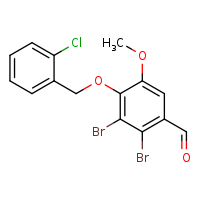 2,3-dibromo-4-[(2-chlorophenyl)methoxy]-5-methoxybenzaldehyde