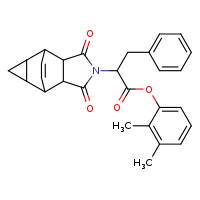 2,3-dimethylphenyl 2-{3,5-dioxo-4-azatetracyclo[5.3.2.0²,?.0?,¹?]dodec-11-en-4-yl}-3-phenylpropanoate