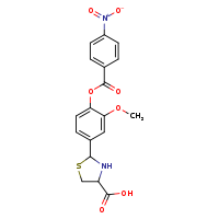 2-[3-methoxy-4-(4-nitrobenzoyloxy)phenyl]-1,3-thiazolidine-4-carboxylic acid