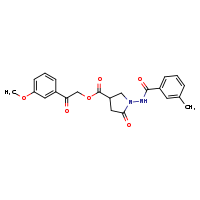 2-(3-methoxyphenyl)-2-oxoethyl 1-(3-methylbenzamido)-5-oxopyrrolidine-3-carboxylate