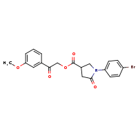 2-(3-methoxyphenyl)-2-oxoethyl 1-(4-bromophenyl)-5-oxopyrrolidine-3-carboxylate