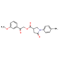 2-(3-methoxyphenyl)-2-oxoethyl 1-(4-methylphenyl)-5-oxopyrrolidine-3-carboxylate
